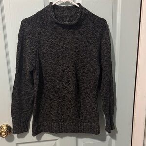 L.L. Bean Dark Gray Rolled Crewneck Sweater for Women